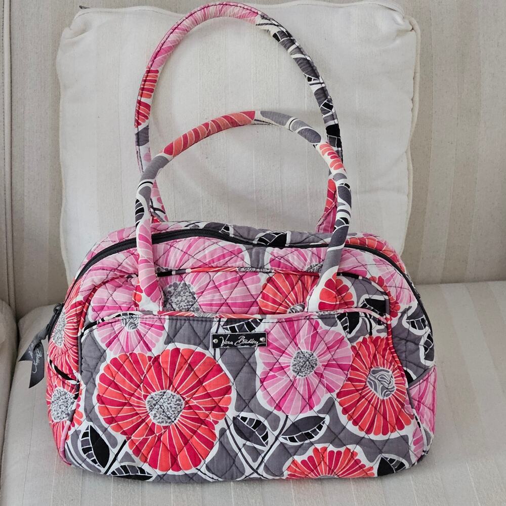 Vera Bradley Medium Bowler Bag in Cherry Blossoms Quilted